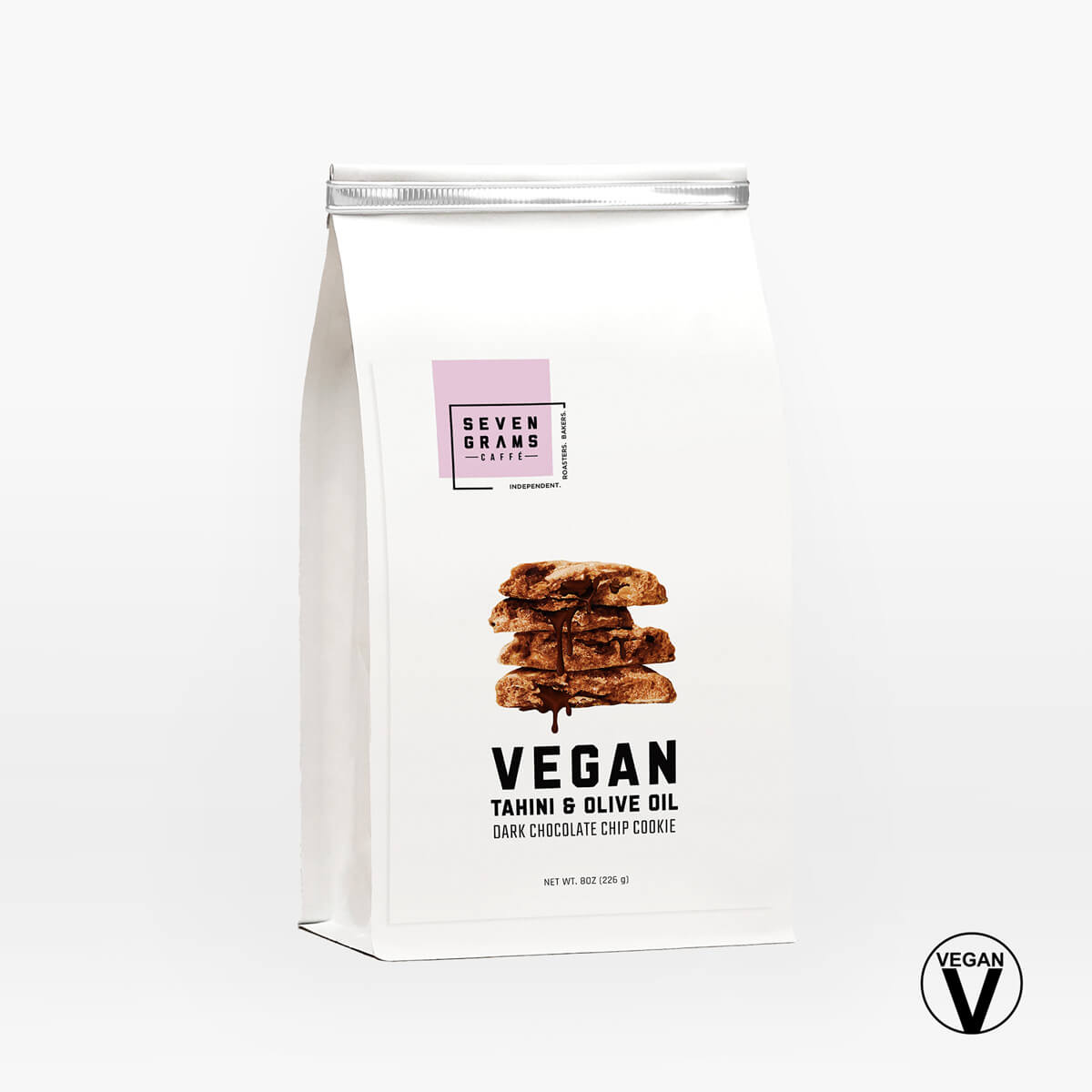 VEGAN TAHINI & OLIVE OIL Snackable Dark Chocolate Chip Cookies