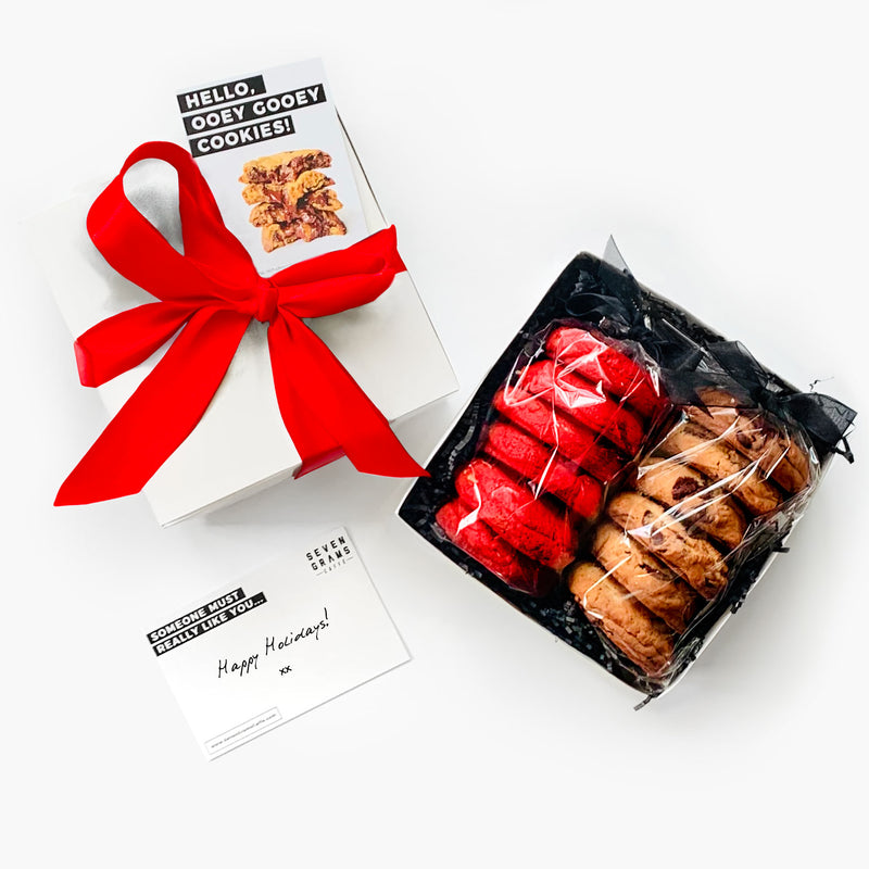 Holiday Limited Edition Gift Box: The Red Velvet & Classic Chocolate Chip Cookie Duo (12 pcs)