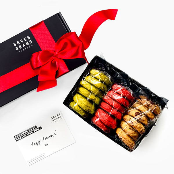 Holiday Limited Edition Gift Box: The Red Velvet, Matcha & Classic Cookie Trio (18 pcs)