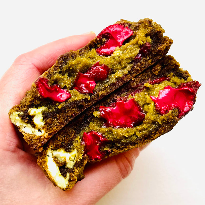 Matcha Raspberry Latte Cookie