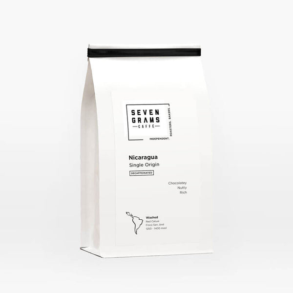 Seven Grams Caffé – Decaf Nicaragua Single Origin – Whole Coffee Beans – Independent Coffee Roasters – Coffee Subscription