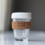 Seven Grams Caffé Reusable Glass & Cork Cup