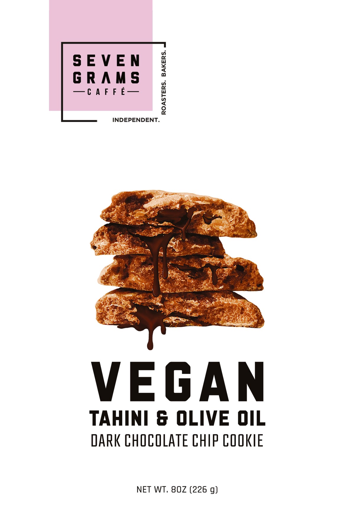 VEGAN TAHINI & OLIVE OIL Snackable Dark Chocolate Chip Cookies